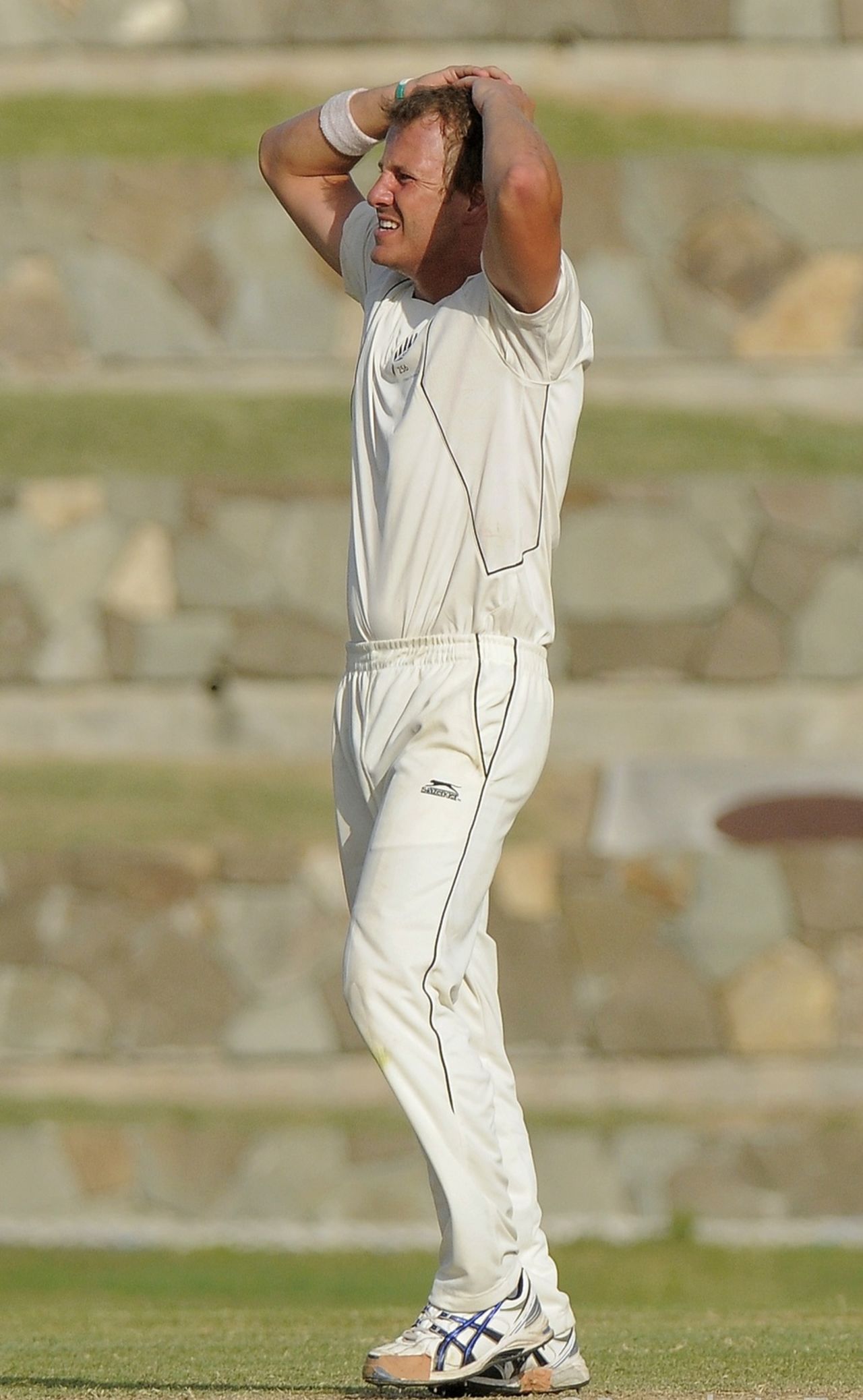 Neil Wagner went wicketless on his first day of Test bowling, West Indies v New Zealand, 1st Test, Antigua, 2nd day, July 26, 2012