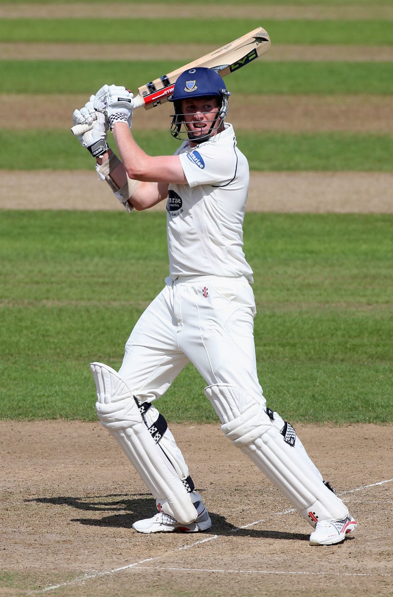Luke Wells made 54 in 147 balls, Nottinghamshire v Sussex, County Championship, Trent Bridge, 1st day, July, 27, 2012