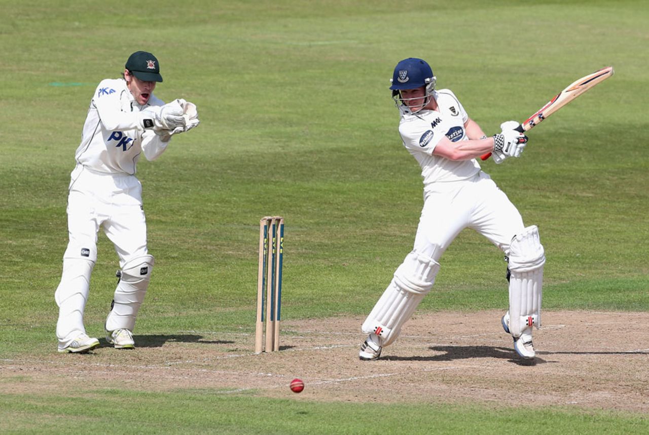 Ben Brown made a lower-order 37, Nottinghamshire v Sussex, County Championship, Trent Bridge 1st day, July, 27, 2012