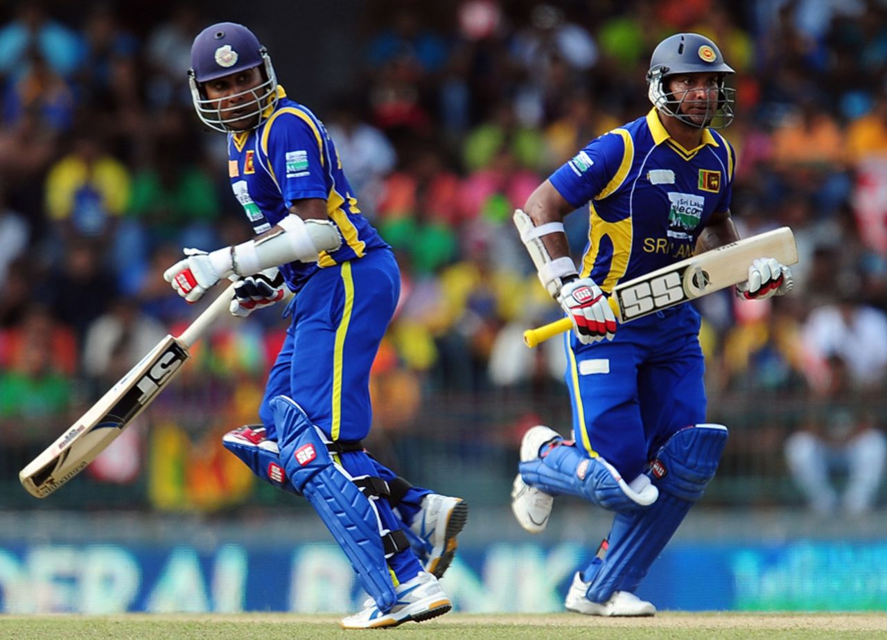 Mahela Jayawardene and Kumar Sangakkara led the recovery, Sri Lanka v India, 3rd ODI, Colombo, July 28, 2012