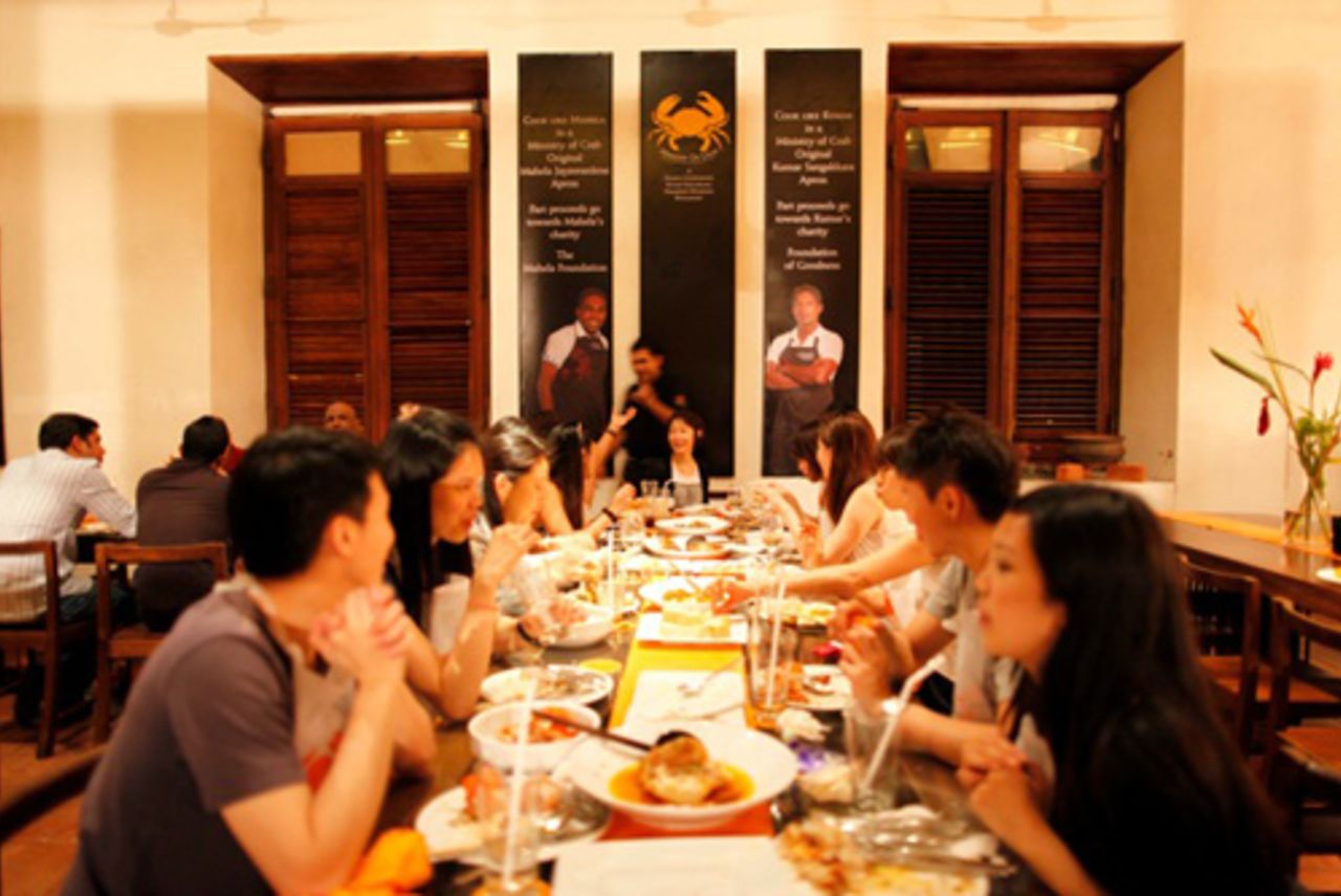 The Ministry of Crab restaurant, partly owned by Mahela Jayawardene and Kumar Sangakkara, Colombo