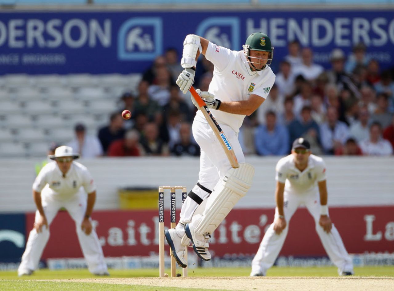 Graeme Smith plays the ball off his body, England v South Africa, 2nd Investec Test, Headingley, 1st day, August 2, 2012