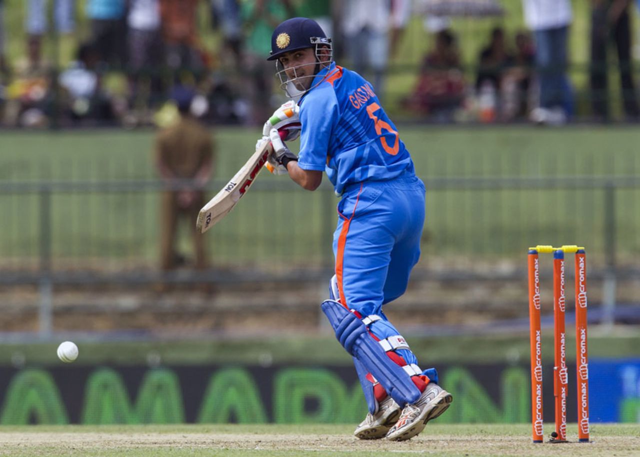 Gautam Gambhir glides one fine, Sri Lanka v India, 5th ODI, Pallekele, August 4, 2012