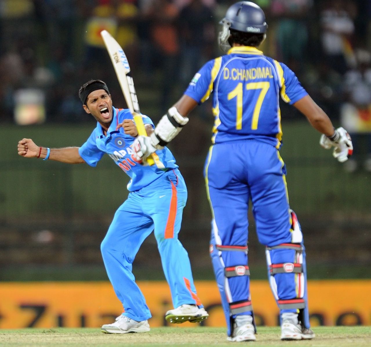 Ashok Dinda got Dinesh Chandimal out, Sri Lanka v India, 5th ODI, Pallekele, August 4, 2012