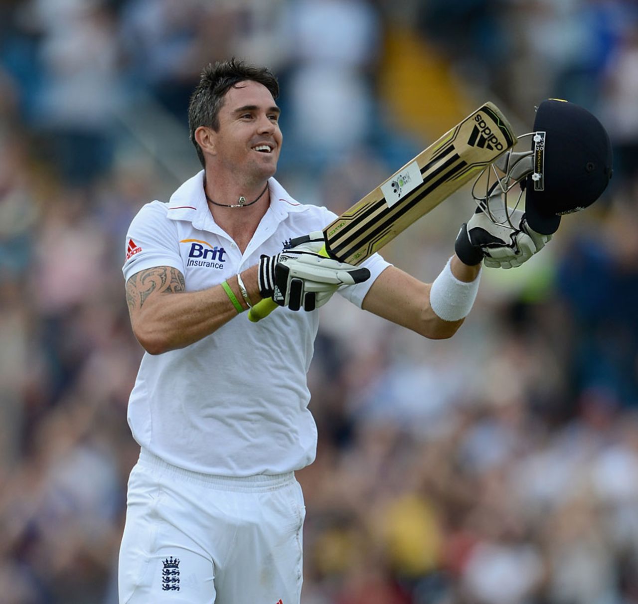 Kevin Pietersen enjoyed his 21st Test century, England v South Africa, 2nd Investec Test, Headingley, 3rd day, August 4, 2012