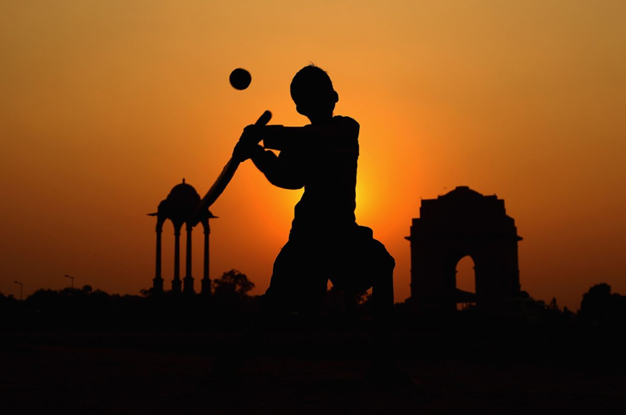 Humble beginning against the setting sun at India Gate