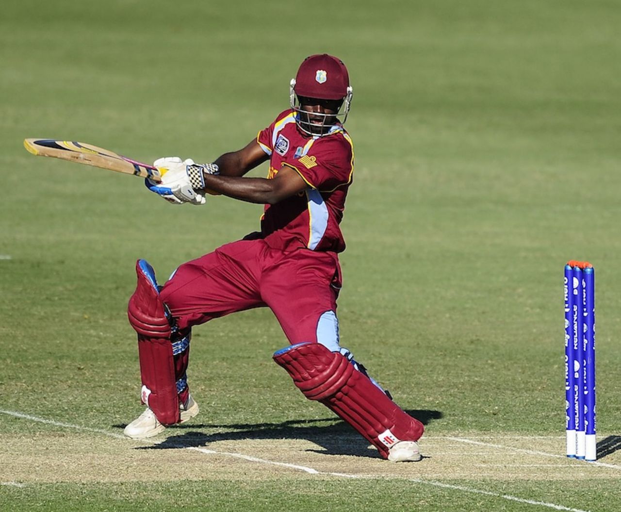 Anthony Alleyne plays a square-drive, India v West Indies, Group C, ICC Under-19 World Cup 2012, Townsville, August 12, 2012
