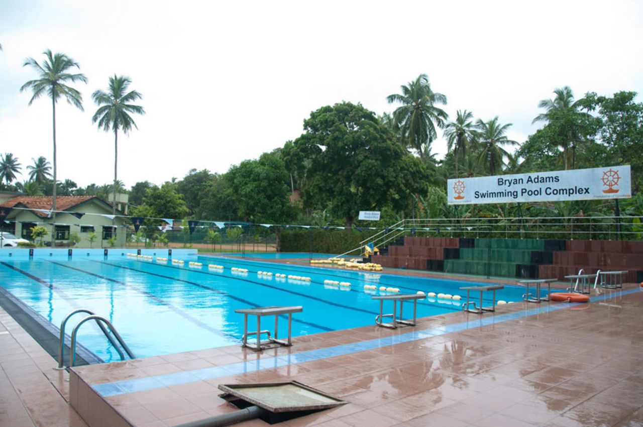 A swimming pool at the Foundation of Goodness donated by Bryan Adams, Seenigama in Sri Lanka