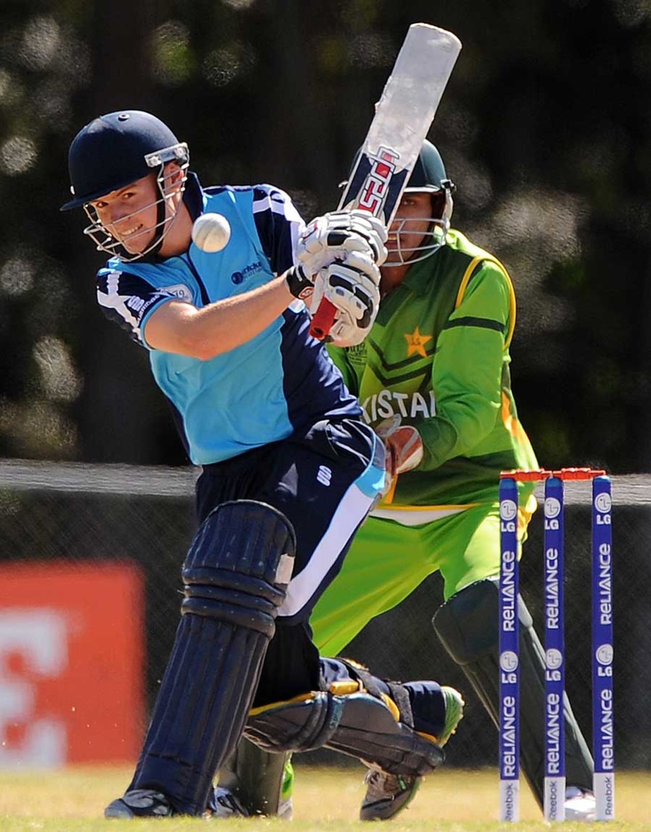 Ross McLean goes after one, Scotland v Pakistan, Group B, ICC Under-19 World Cup 2012, Buderim, August 13, 2012