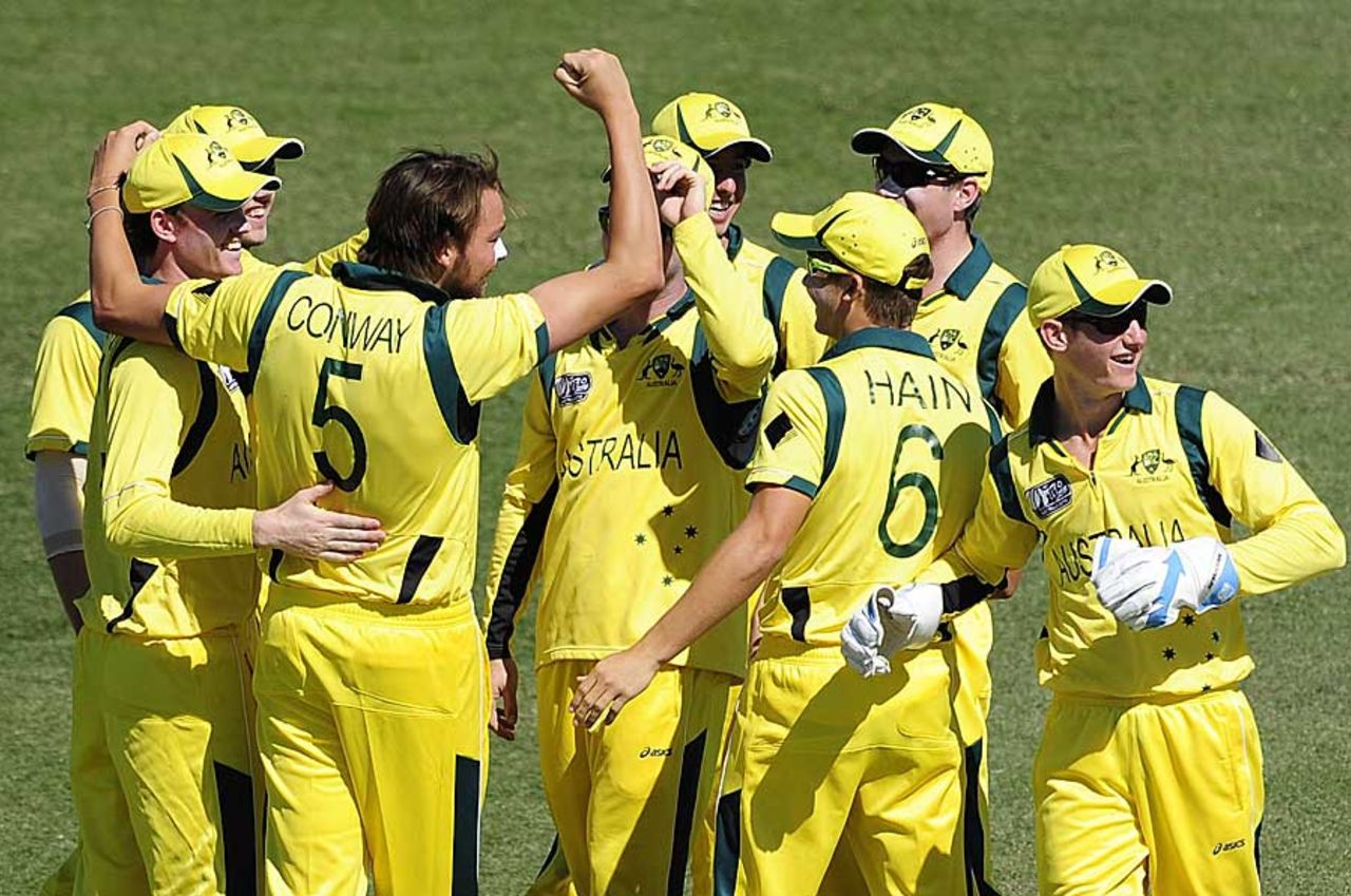 Harry Conway claimed a hat-trick against Nepal, Australia v Nepal, Group A, ICC Under-19 World Cup 2012, Townsville, August 13, 2012