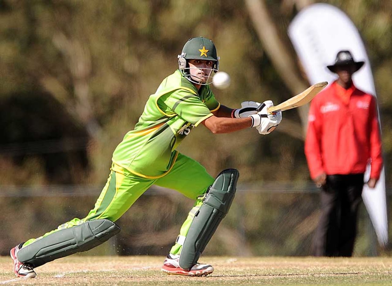 Babar Azam led Pakistan's reply with an unbeaten 106, Scotland v Pakistan, Group B, ICC Under-19 World Cup 2012, Buderim, August 13, 2012