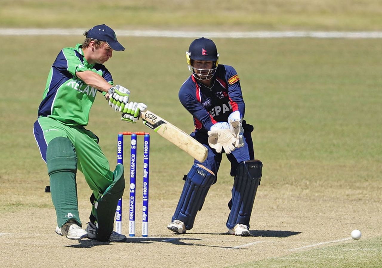 Andy McBrine made 41 in Ireland's 185, Ireland v Nepal, Group A, ICC Under-19 World Cup 2012, Townsville, August 15, 2012