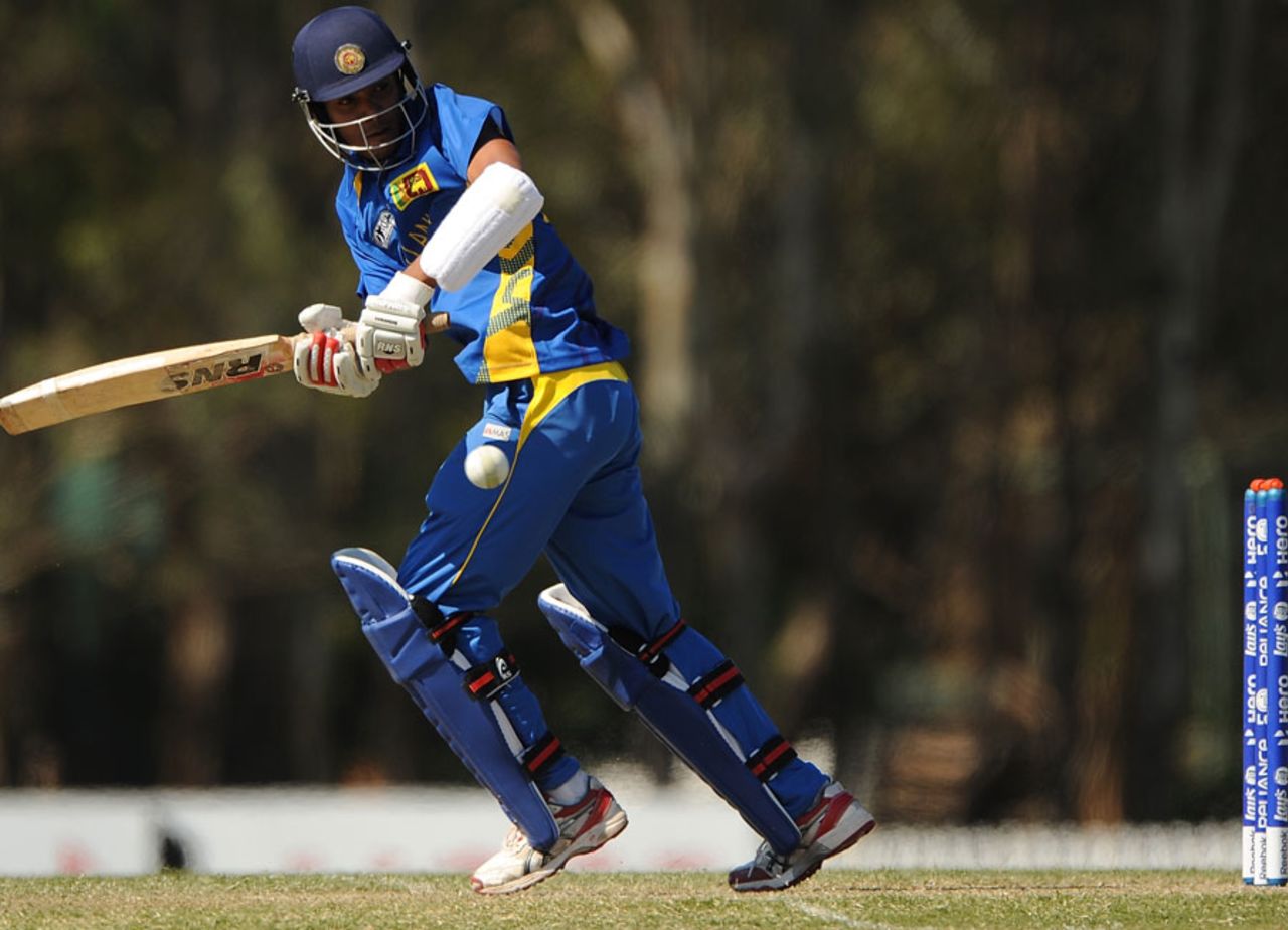 Pulina Tharanga remained unbeaten on 50, Sri Lanka v South Africa, Group D, ICC Under-19 World Cup 2012, Brisbane, August 15, 2012