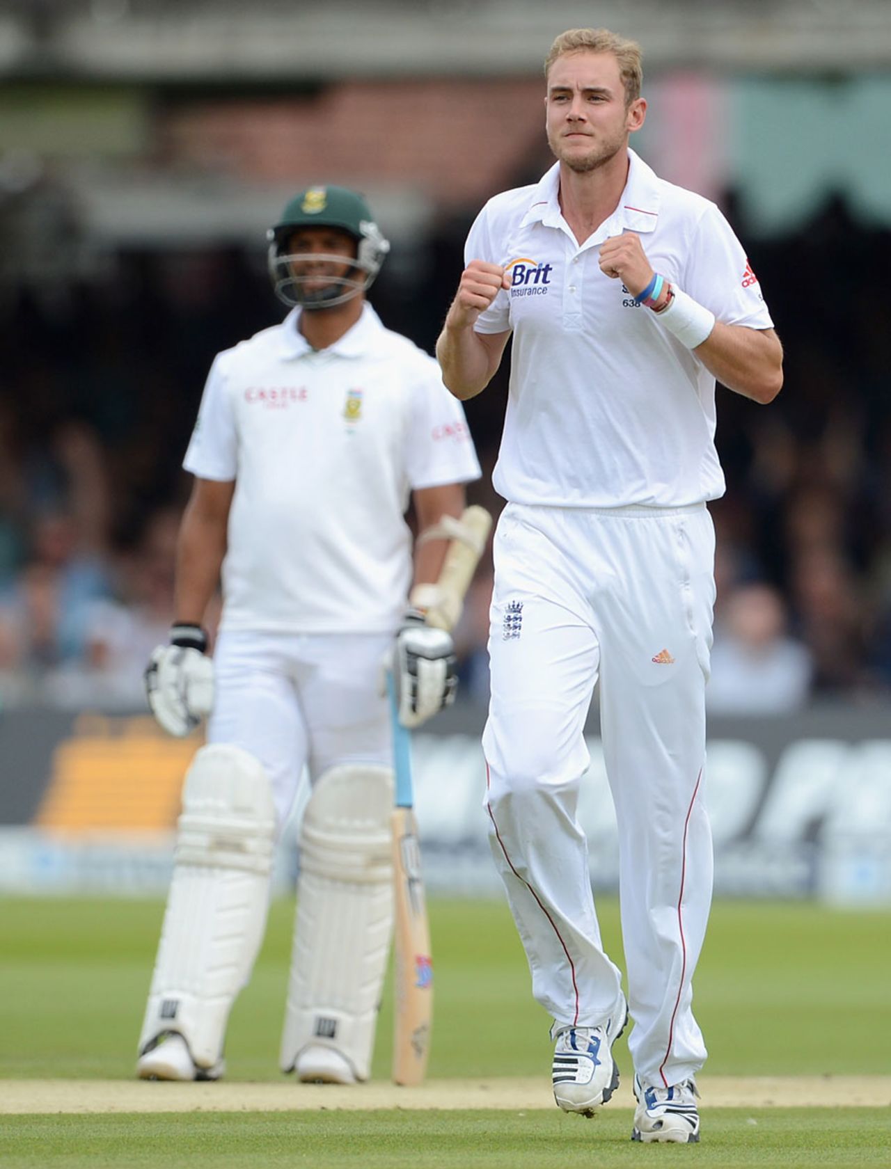 Stuart Broad removed Dale Steyn on the second morning, England v South Africa, 3rd Investec Test, Lord's, 2nd day, August 17, 2012