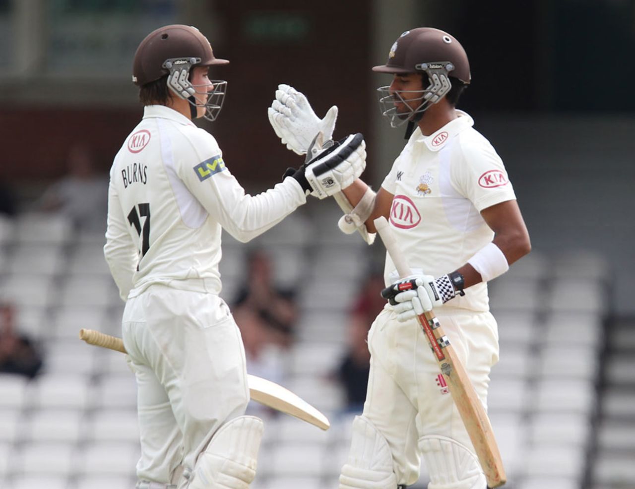 Rory Burns and Arun Harinath put on 217 for the second wicket, Surrey v Middlesex, County Championship, Division One, 3rd day, August 17, 2012