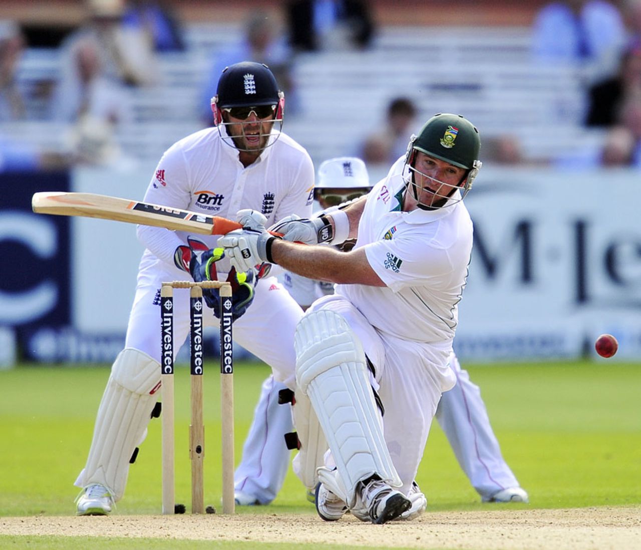 Graeme Smith missed a sweep to be lbw against Graeme Swann, England v South Africa, 3rd Investec Test, Lord's, 3rd day, August 18, 2012