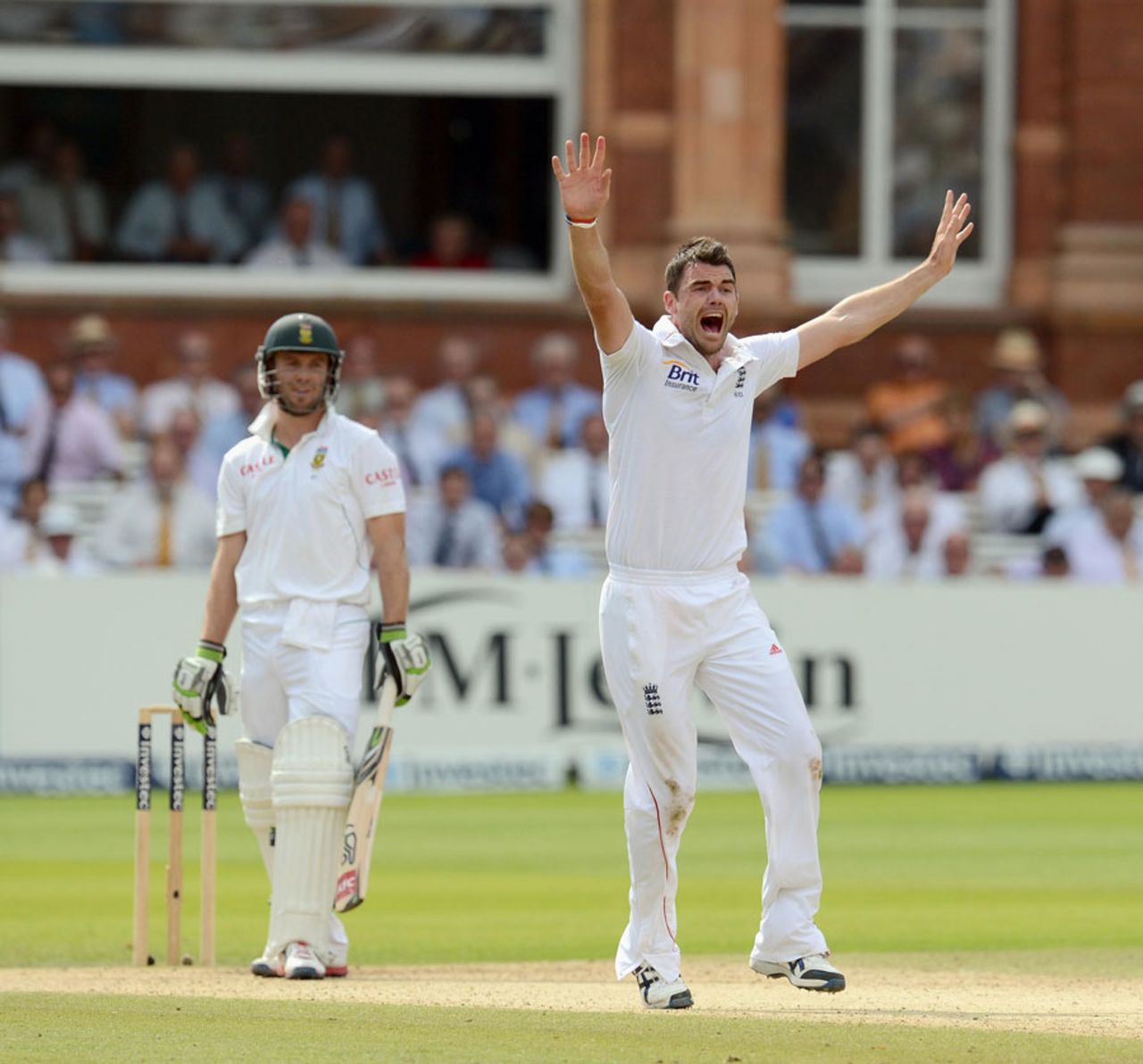 James Anderson appeals for lbw against AB de Villiers, England v South Africa, 3rd Investec Test, Lord's, 4th day, August 19, 2012