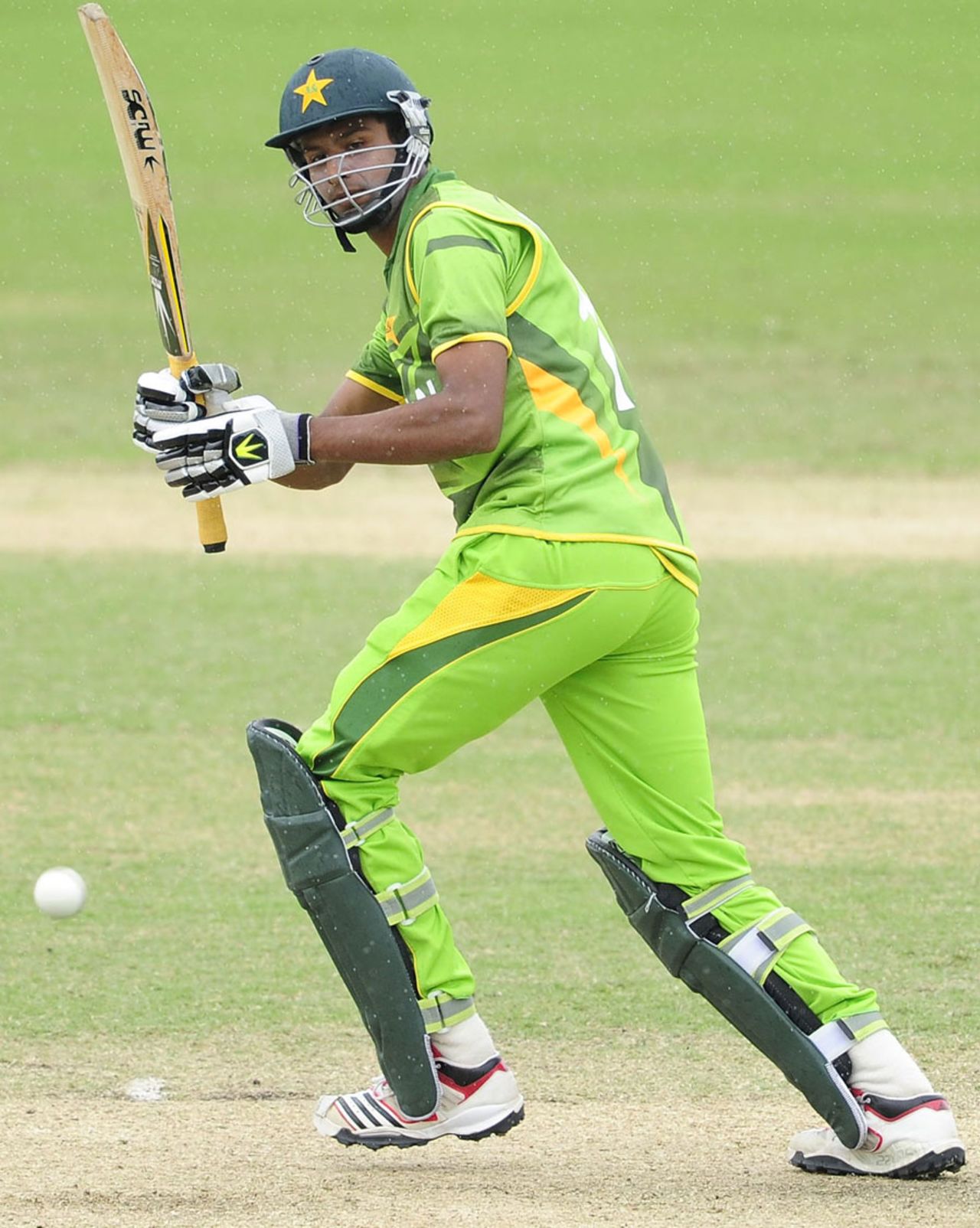Ehsan Adil was Pakistan's second-highest scorer with 35, India v Pakistan, quarter-final, ICC Under-19 World Cup, Townsville, August 20, 2012