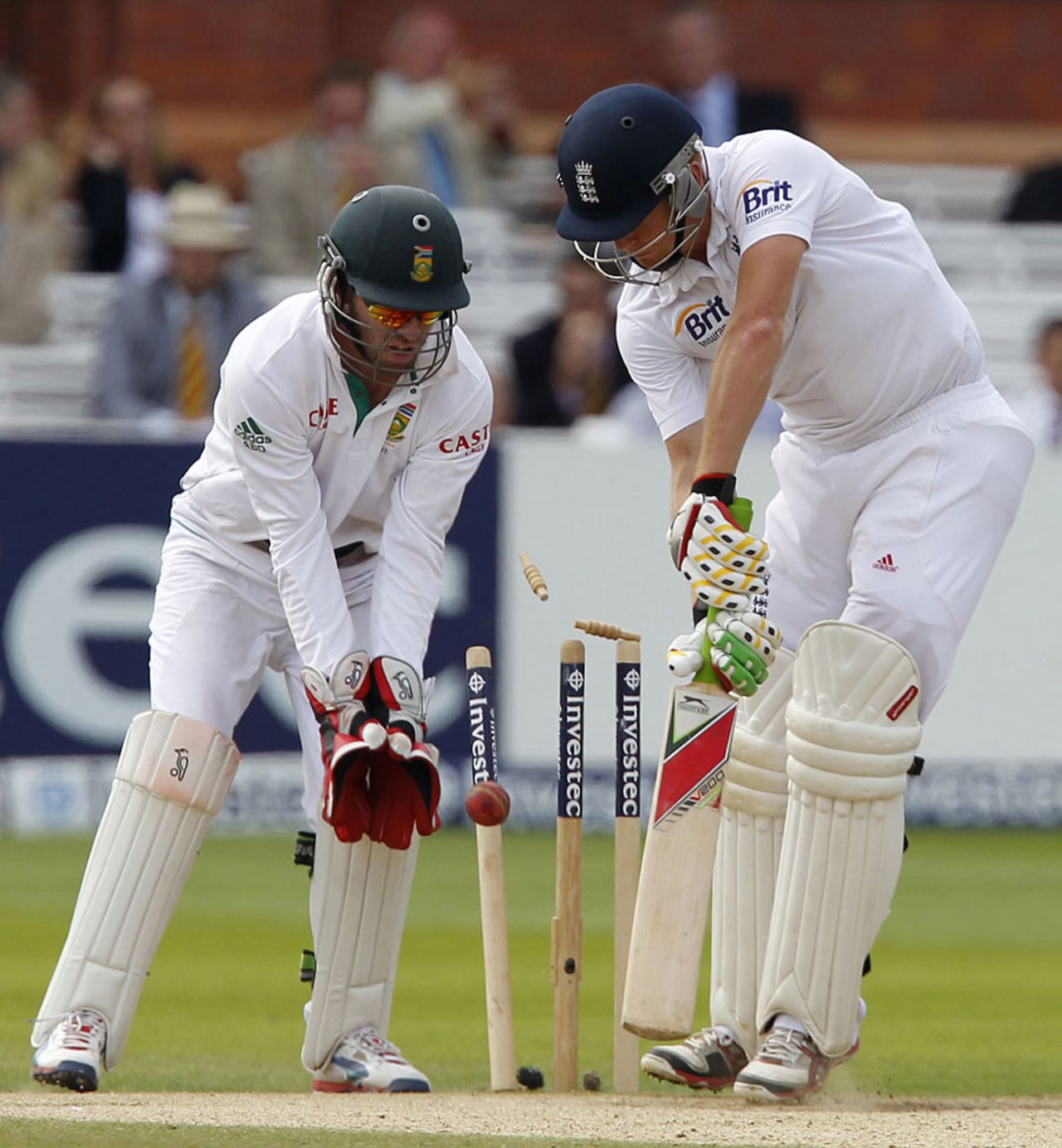 Jonny Bairstow was bowled by Imran Tahir after a rapid fifty, England v South Africa, 3rd Investec Test, Lord's, 5th day, August 20, 2012