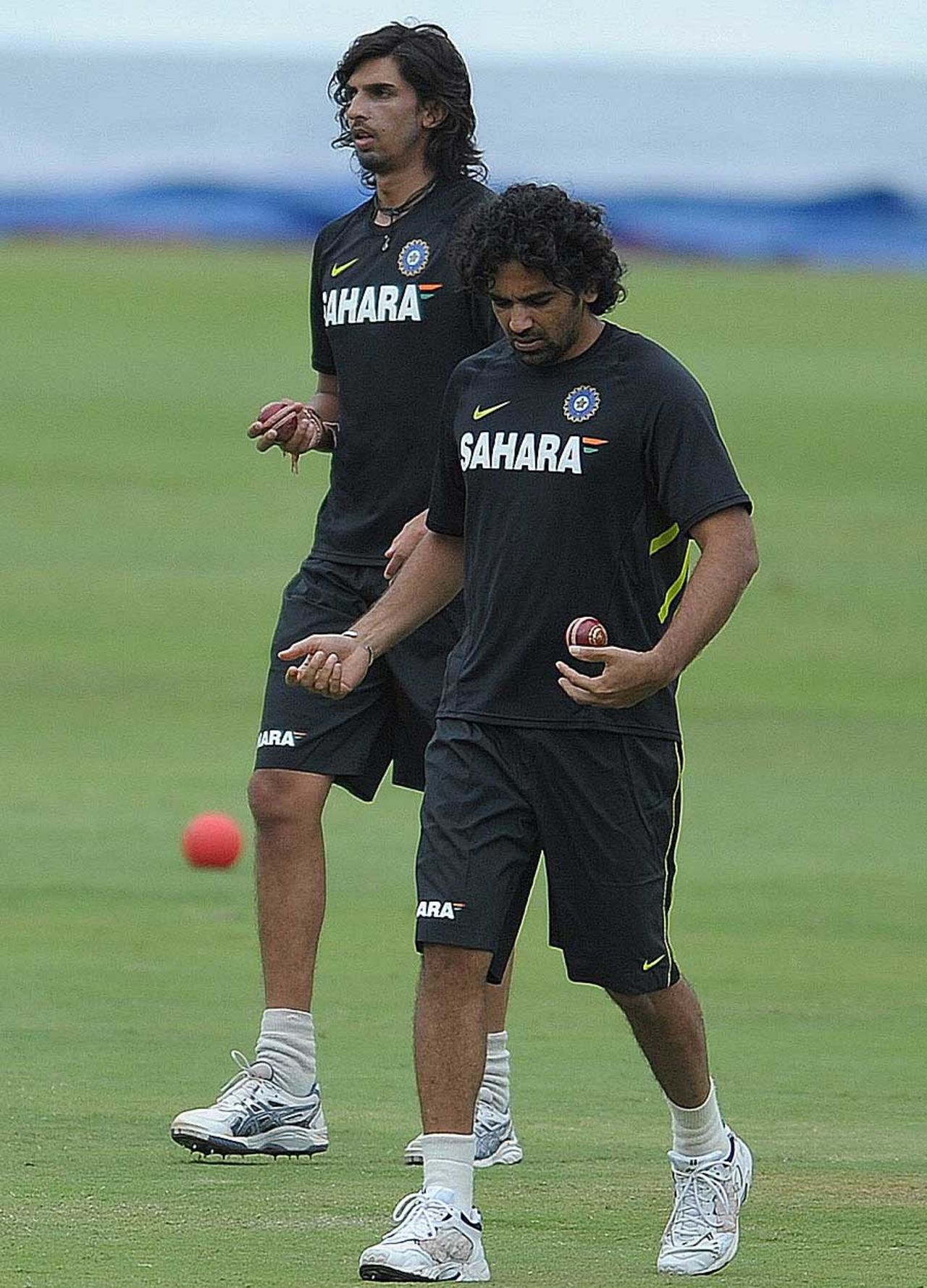 Ishant Sharma and Zaheer Khan at the nets, Hyderabad, August 21, 2012