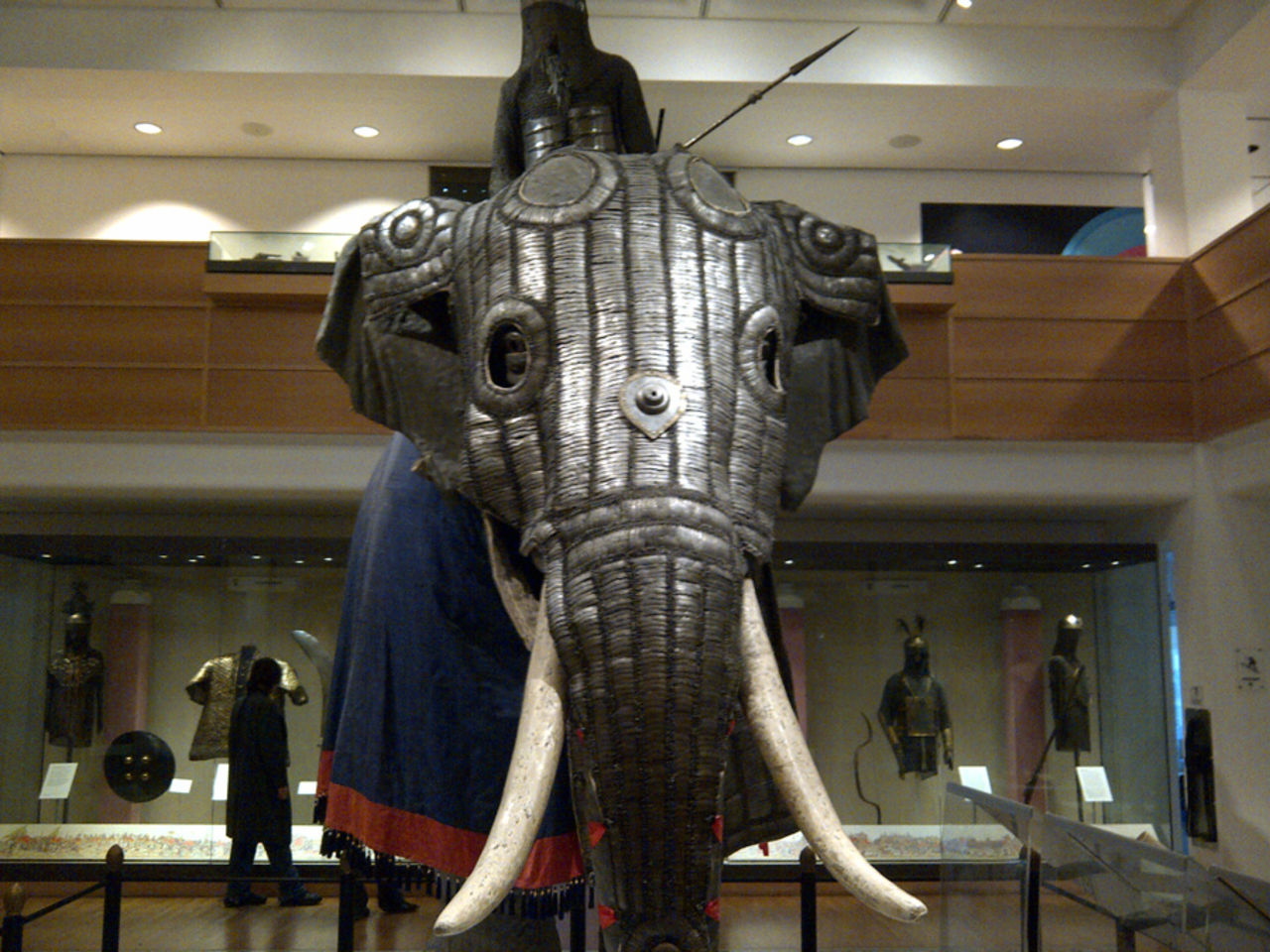 A complete set of elephant armour in the Royal Armouries Museum in Leeds, August 8, 2012