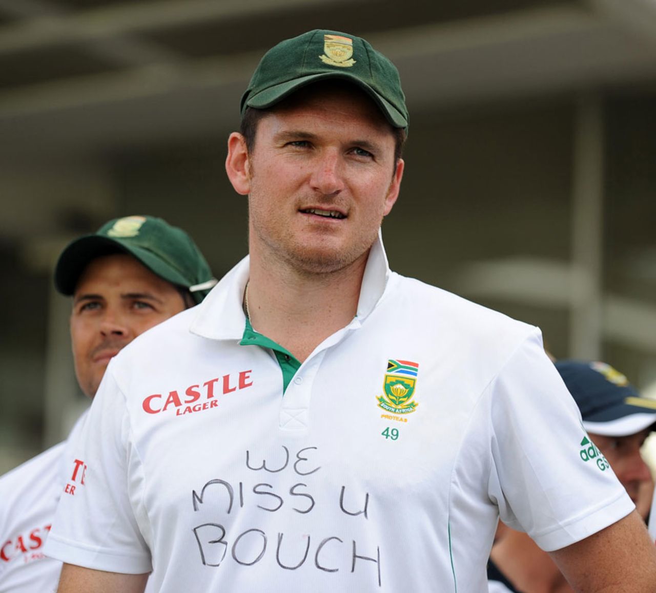 Graeme Smith wears a message for Mark Boucher, England v South Africa, 3rd Investec Test, The Oval, 5th day, August 21, 2012
