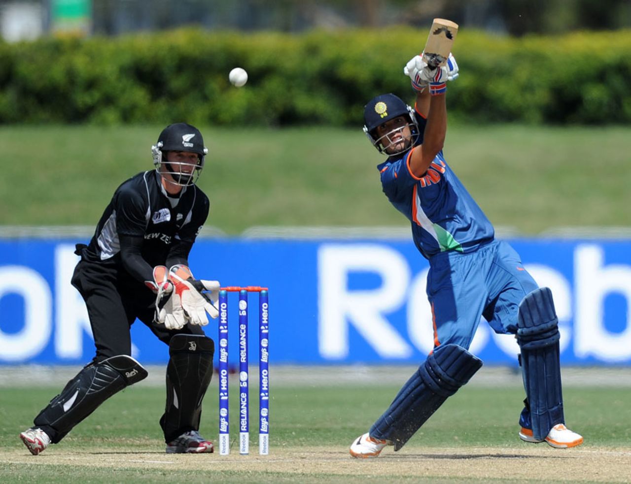Opener Prashant Chopra set up India with a half-century, India v New Zealand, ICC Under-19 World Cup, semi-final, Townsville, August 23, 2012