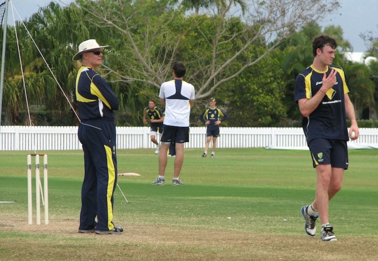 Greg Chappell oversees Australia Under-19 practice, Thuringowa, August 24, 2012