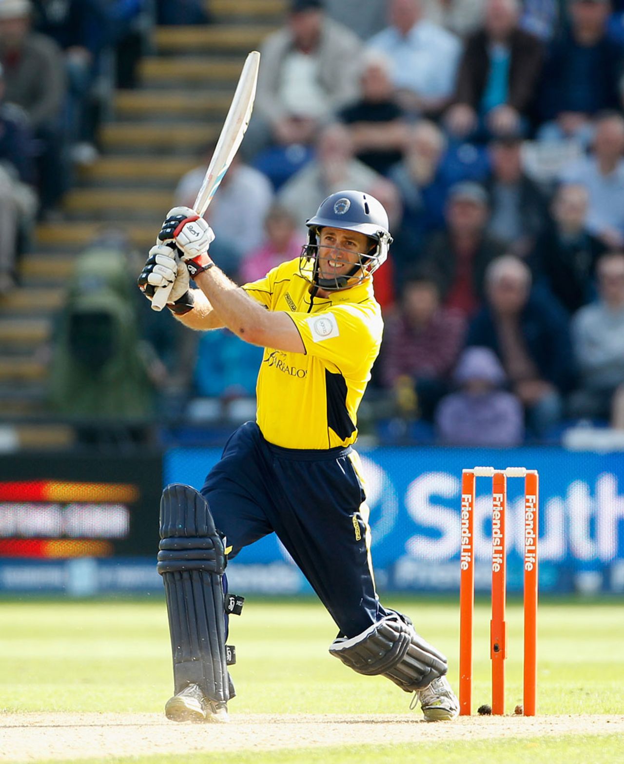 Simon Katich helped guide Hampshire's chase from a tricky point, Hampshire v Somerset, Friends Life t20 semi-final, Cardiff, August 25, 2012