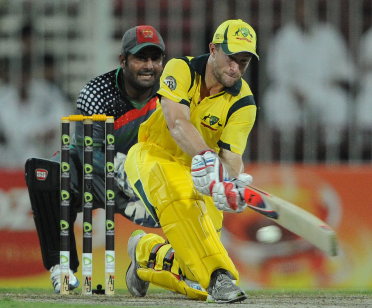 Matthew Wade had to work hard for his 75, Afghanistan v Australia, only ODI, Sharjah, August 25, 2012 