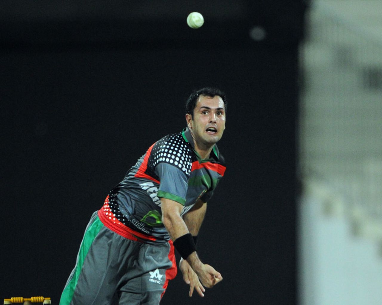 Offspinner Mohammad Nabi took two wickets, Afghanistan v Australia, only ODI, Sharjah, August 25, 2012 