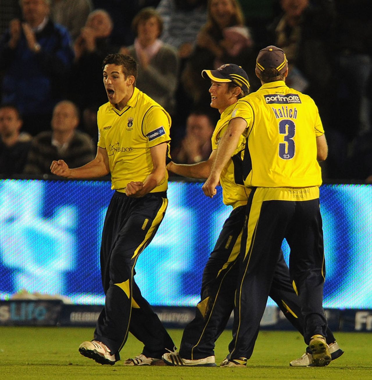 Chris Wood was pumped during his final over, Yorkshire v Hampshire, Friends Life t20 final, August 25, 2012