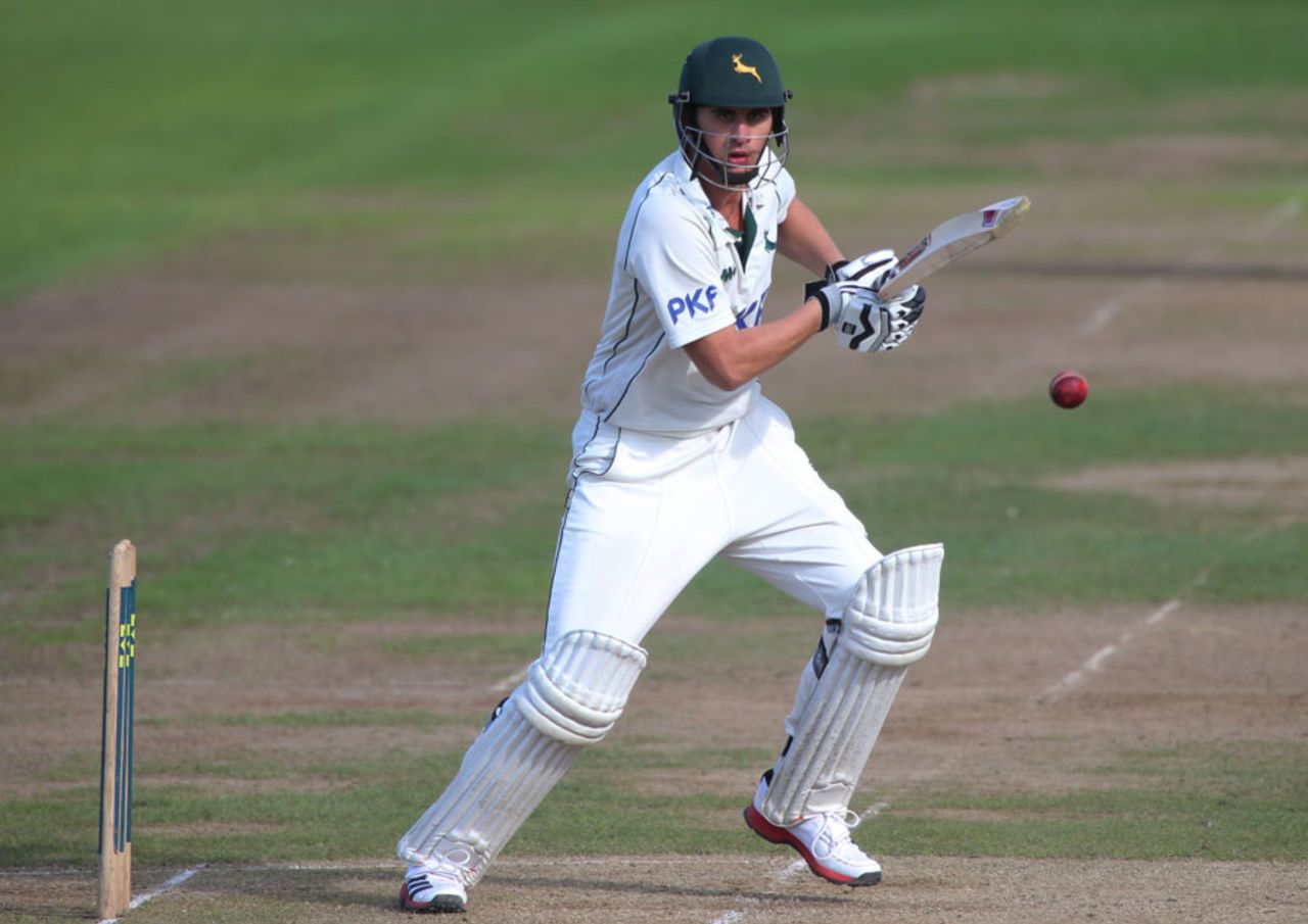 Alex Hales batted his way to 80 not out at the close, County Championship, Division One, Edgbaston, August 30, 2012