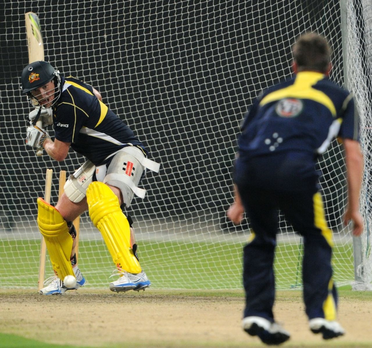 George Bailey bats during practice, Abu Dhabi, August 30, 2012