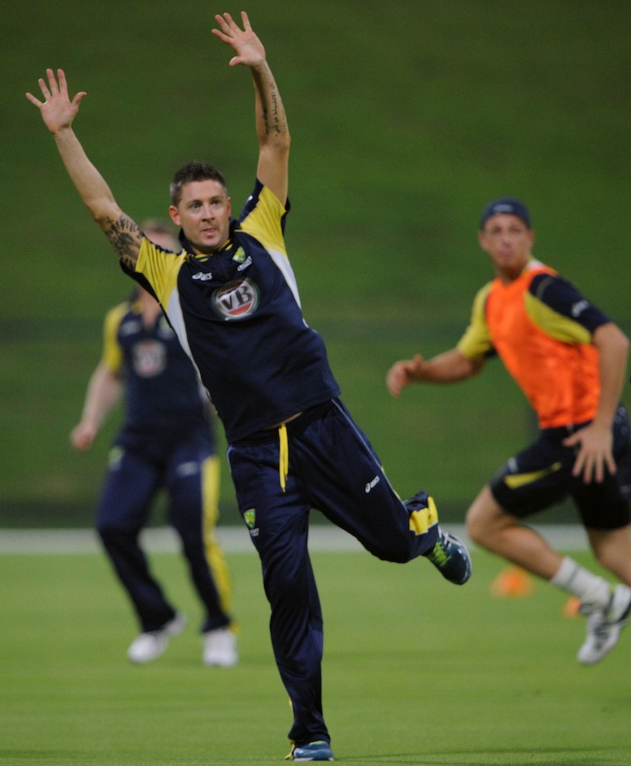 Michael Clarke during a training session, Abu Dhabi, August 30, 2012