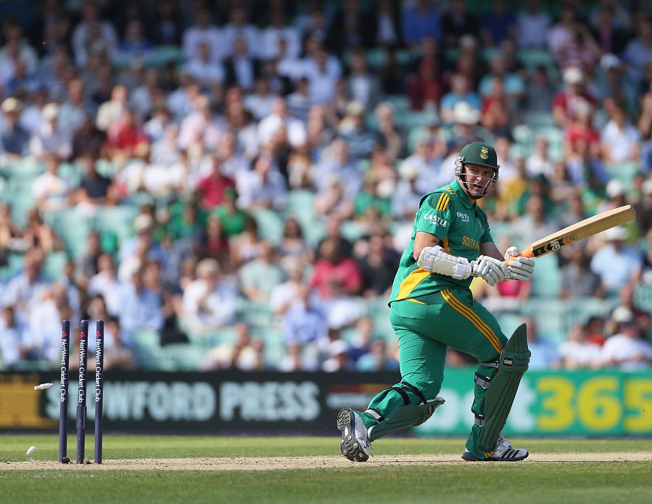 Graeme Smith missed a leg-side swish at James Anderson, England v South Africa, 3rd NatWest ODI, The Oval, August 31, 2012