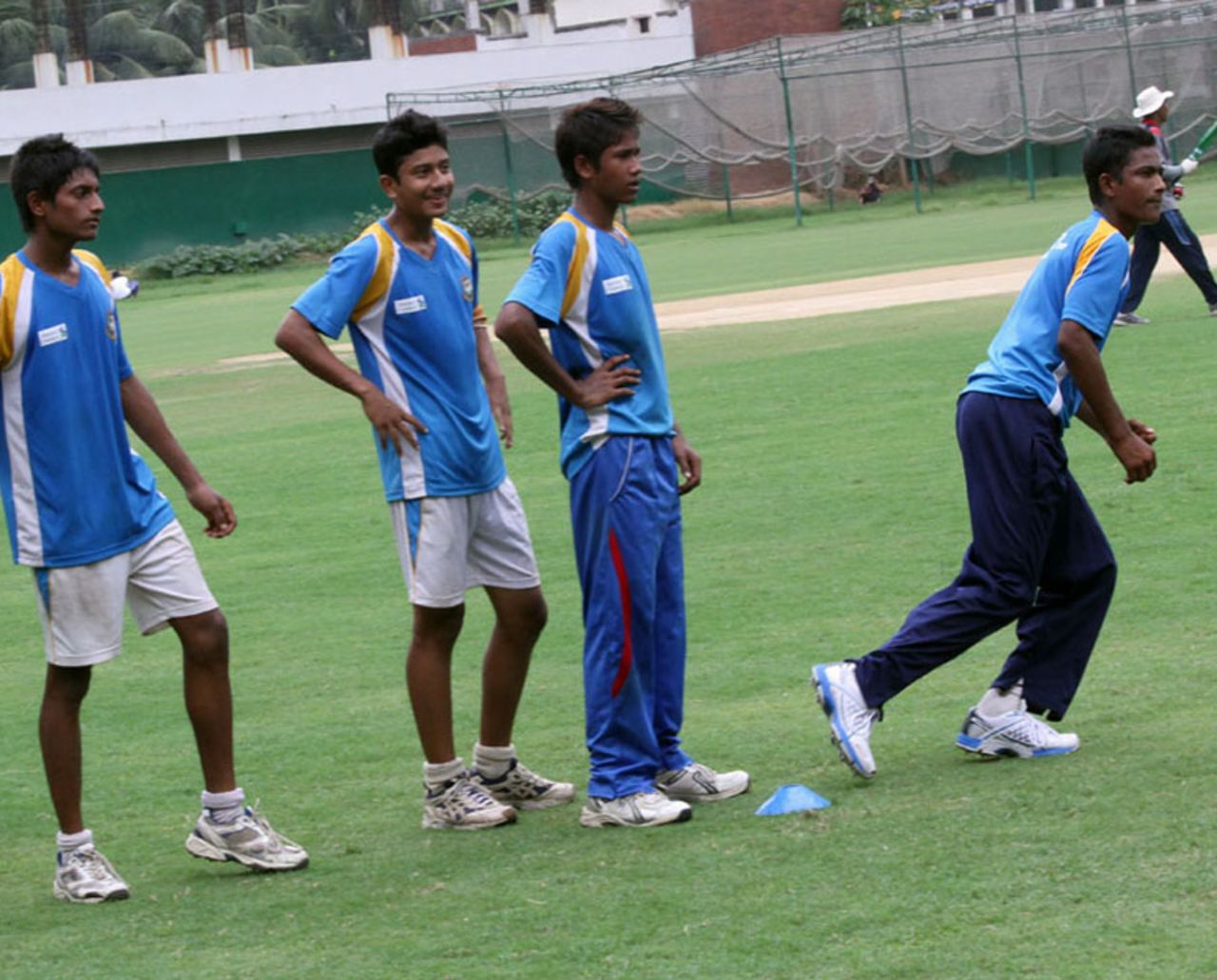 Trainees of the BCB-Standard Chartered Bank Combined Schools team at the National Cricket Academy, Mirpur, September 1, 2012