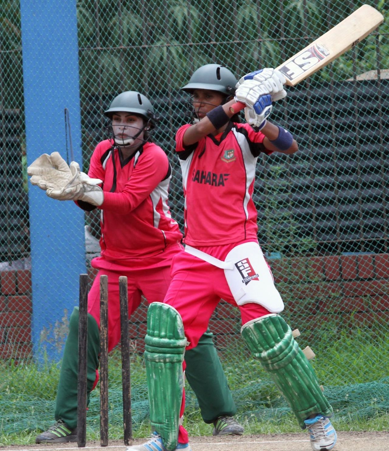 Bangladesh Women's team captain Salma Khatun bats at the nets, Mirpur, September 2, 2012