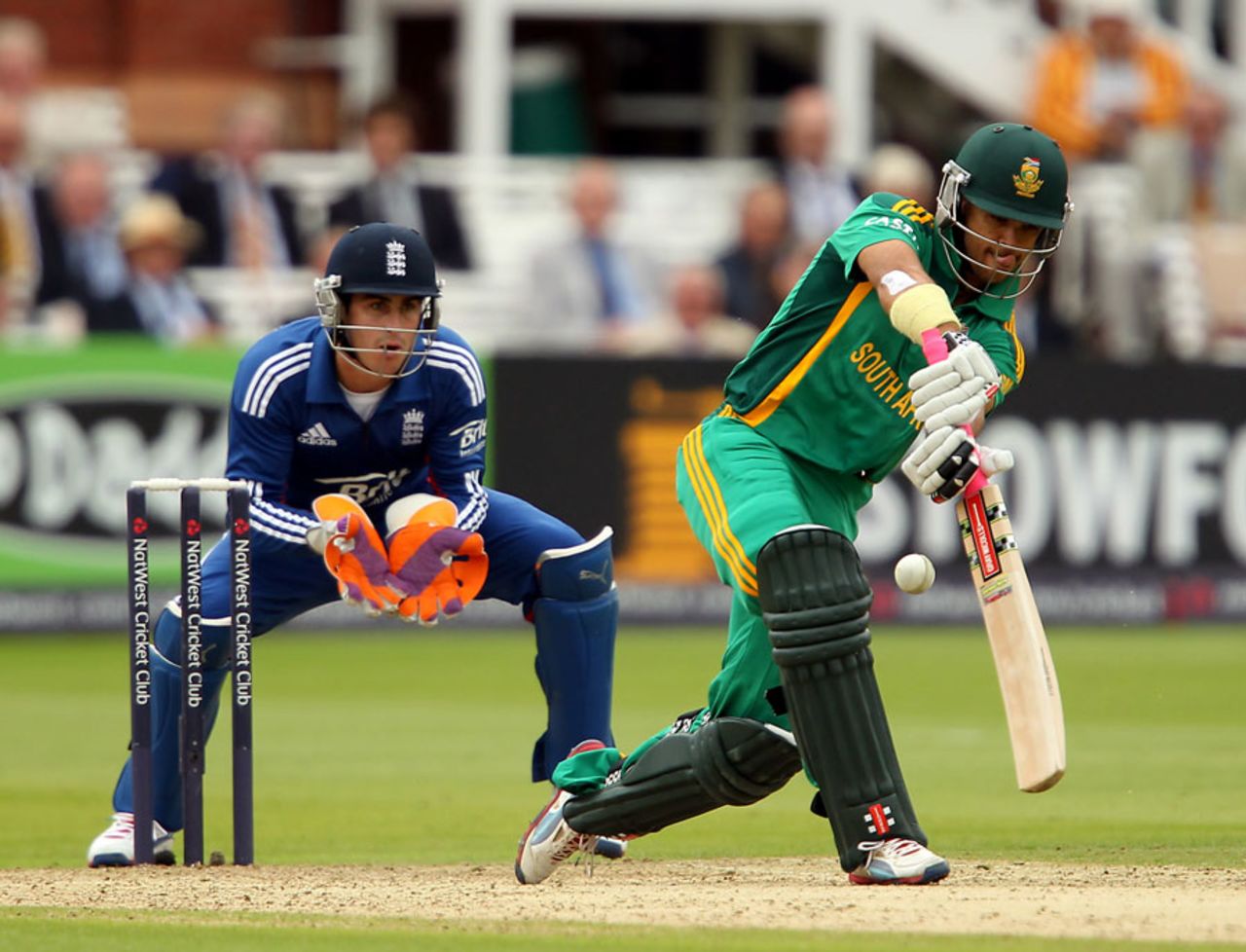 JP Duminy was lured out of his ground by James Tredwell to be stumped, England v South Africa, 4th ODI, Lord's, September 2, 2012