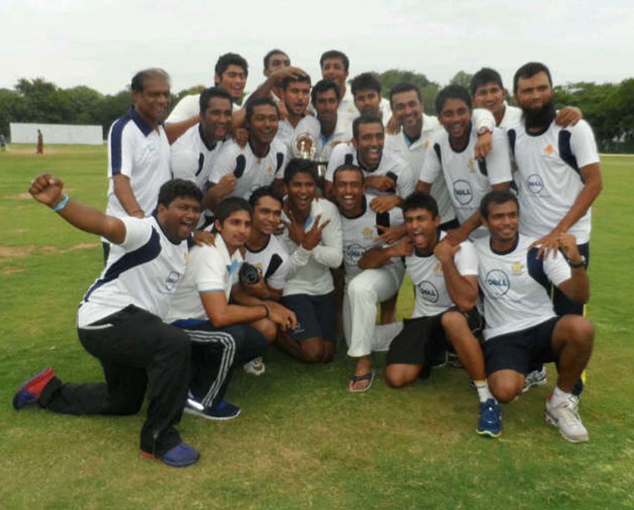 The Karnataka team after winning the Buchi Babu tournament, Chennai, September 3, 2012