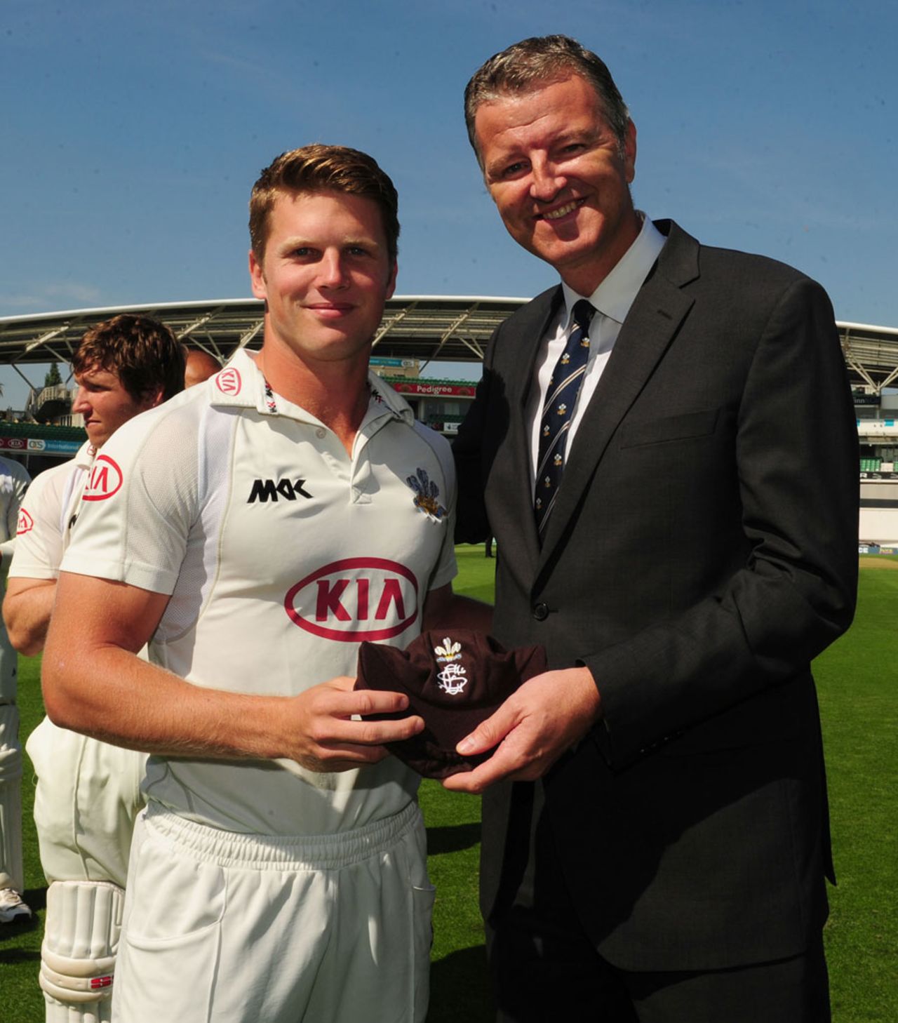 Stuart Meaker received his county cap, Surrey v Nottinghamshire, County Championship, Division One, The Oval, September, 4, 2012