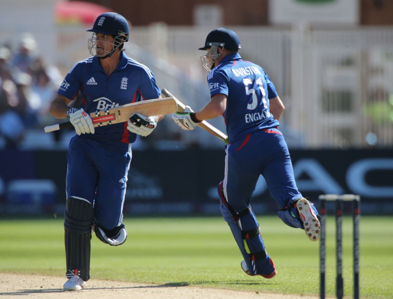 Alastair Cook and Jonny Bairstow put on a 55-run partnership, England v South Africa, 5th NatWest ODI, Trent Bridge, September, 5, 2012