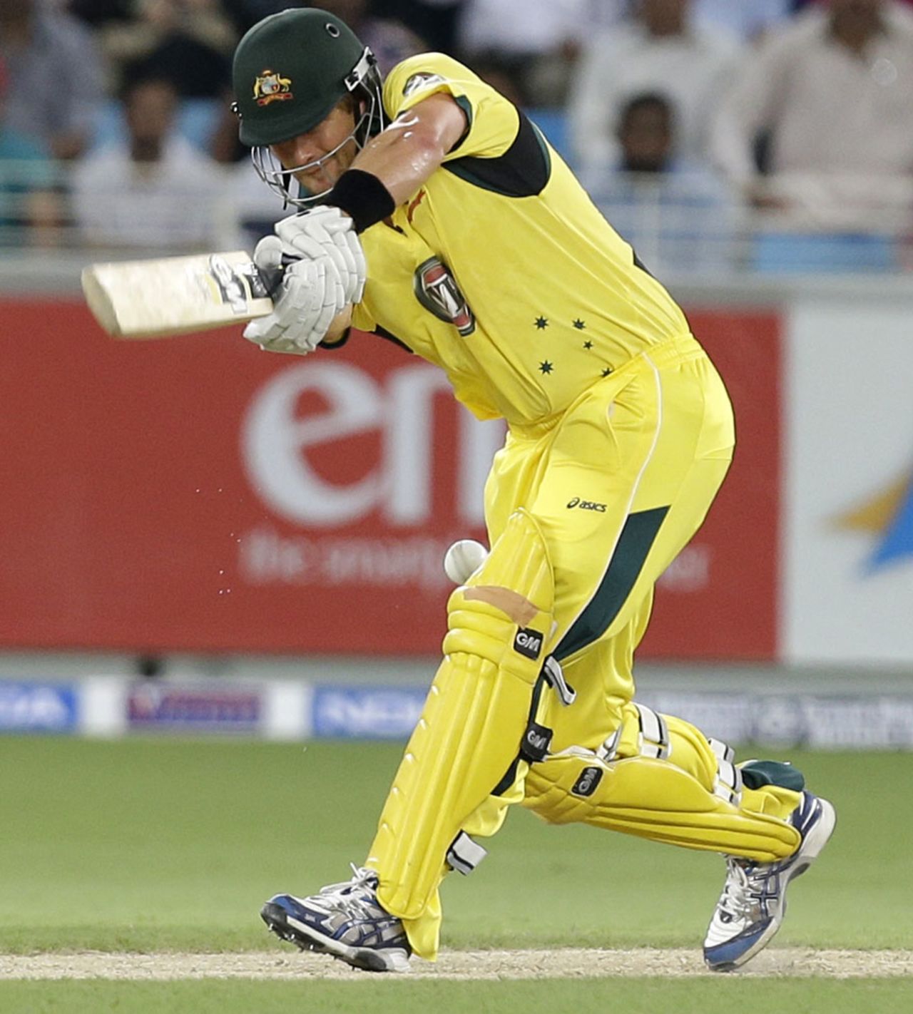 Shane Watson is struck on the pads, Pakistan v Australia, 1st T20I, Dubai, September 5, 2012