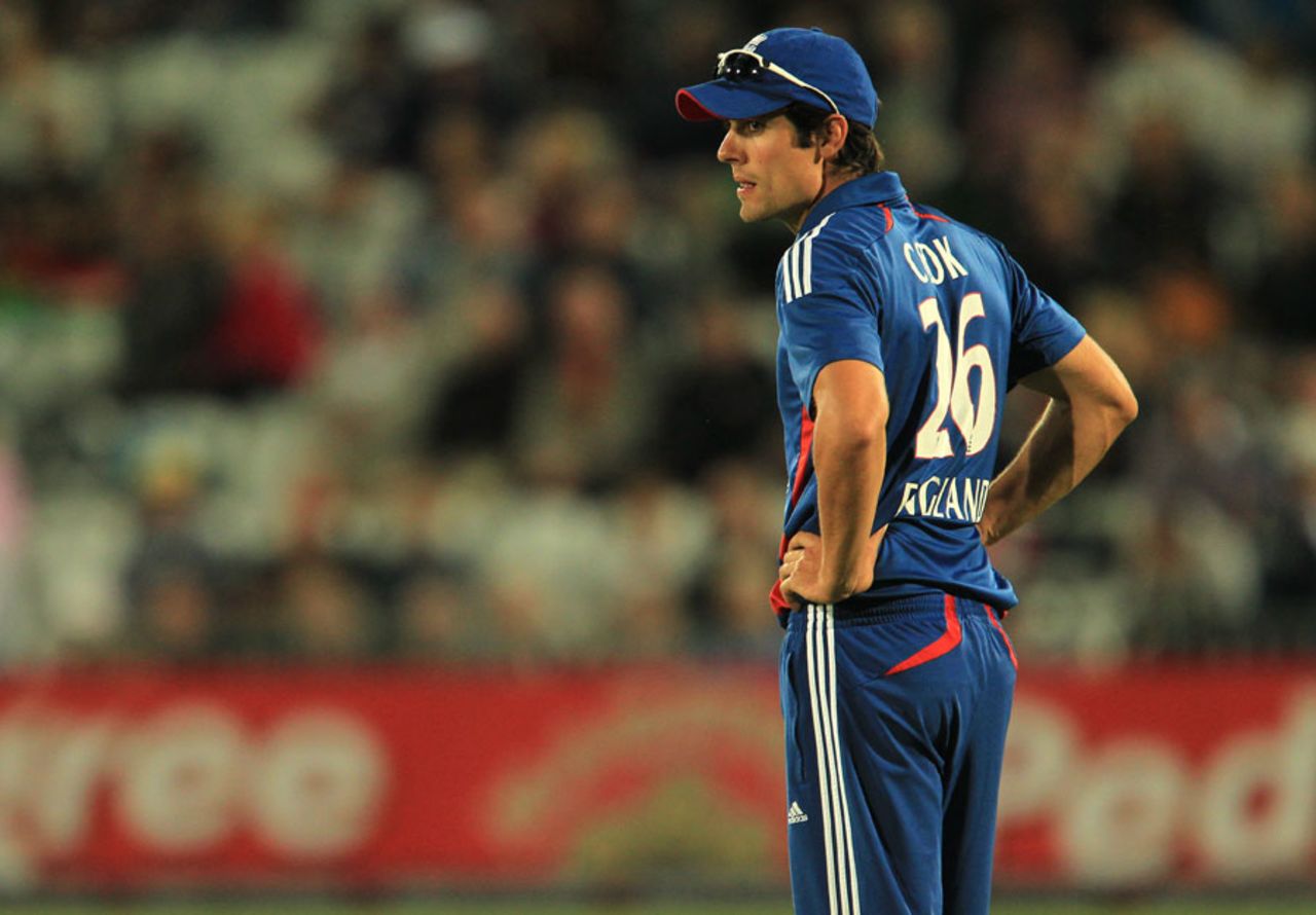 Alastair Cook looks on as the game slips away, England v South Africa, 5th NatWest ODI, Trent Bridge, September, 5, 2012