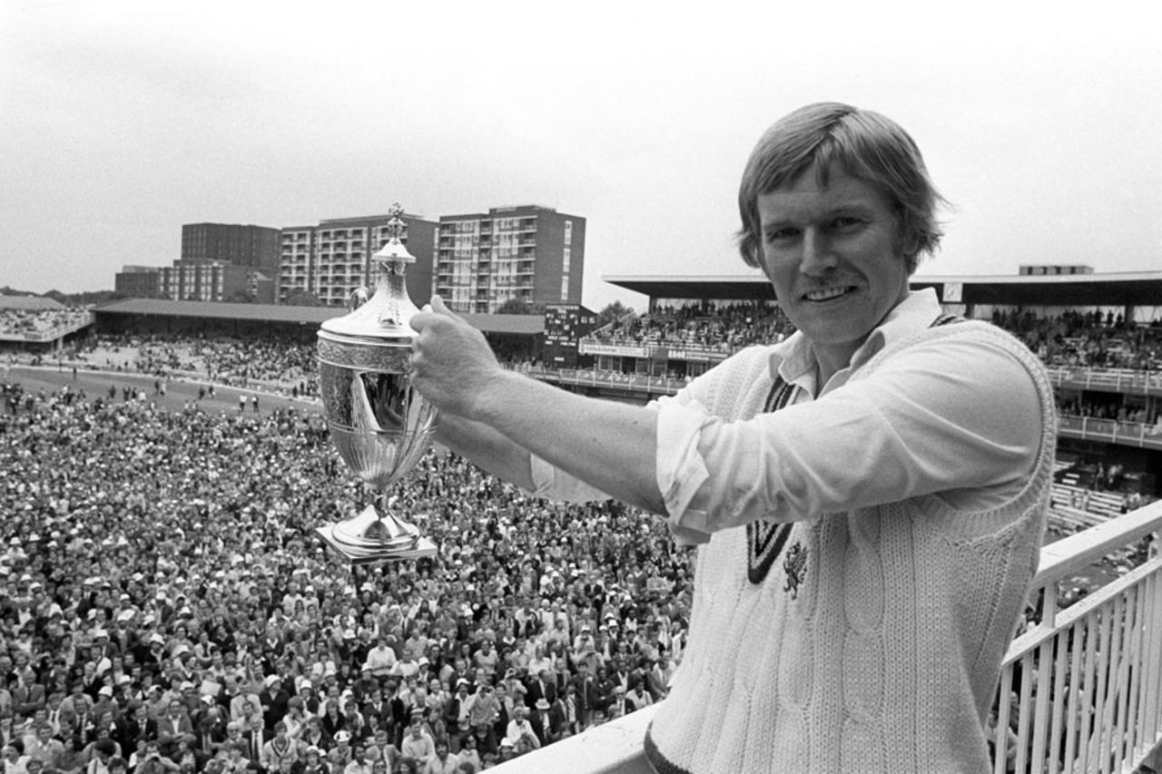Somerset captain Brian Rose holds the Benson and Hedges cup, Lord's, July, 24, 1982