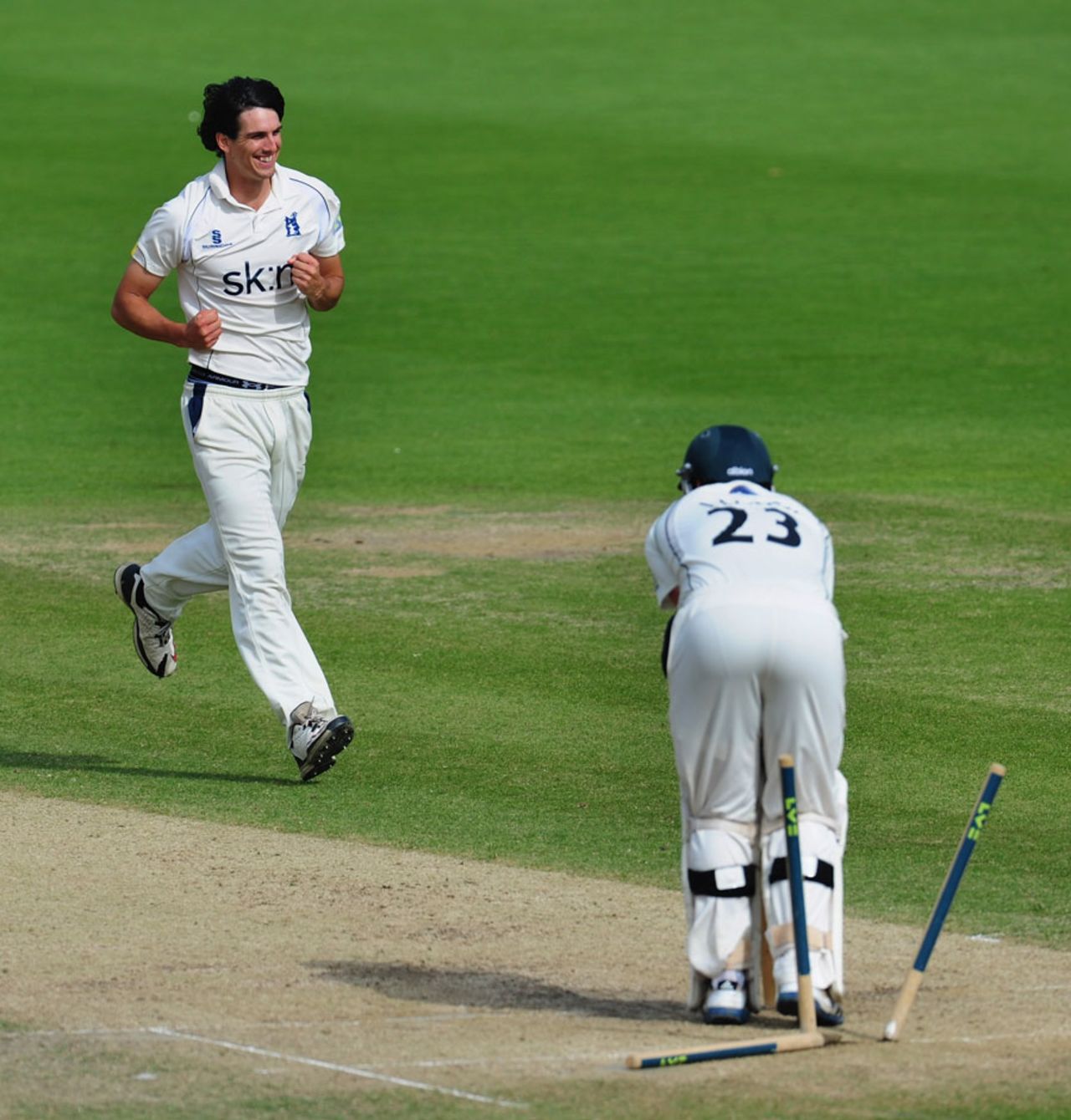 Chris Wright claimed four second-innings wickets and nine in the match, Worcestershire v Warwickshire, County Championship, Division One, New Road, 3rd day, September 6, 2012