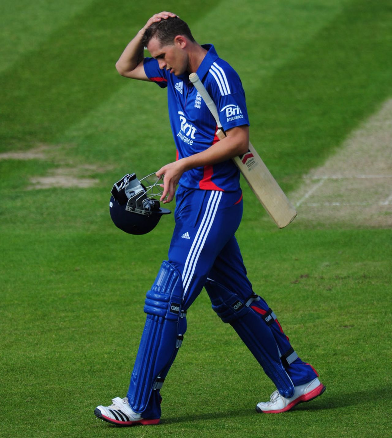 Alex Hales walks off after being run out, England v South Africa, 1st NatWest T20I, Chester-le-Street, September 8, 2012