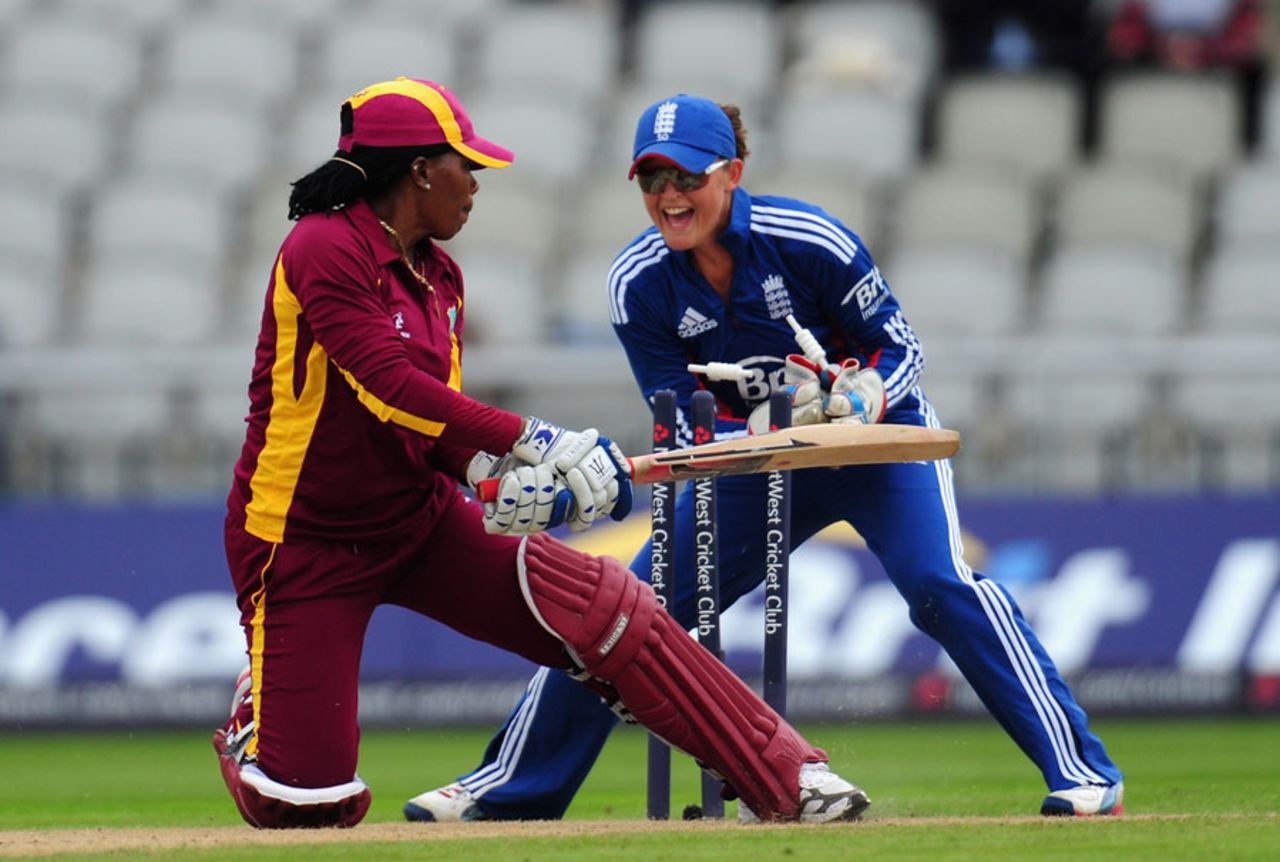 Juliana Nero was stumped by Sarah Taylor, England v West Indies, Women's T20 international, Old Trafford, September 10, 2012