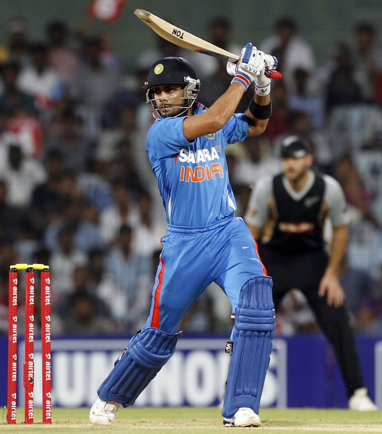Virat Kohli plays a square drive, India v New Zealand, 2nd T20I, Chennai, September 11, 2012