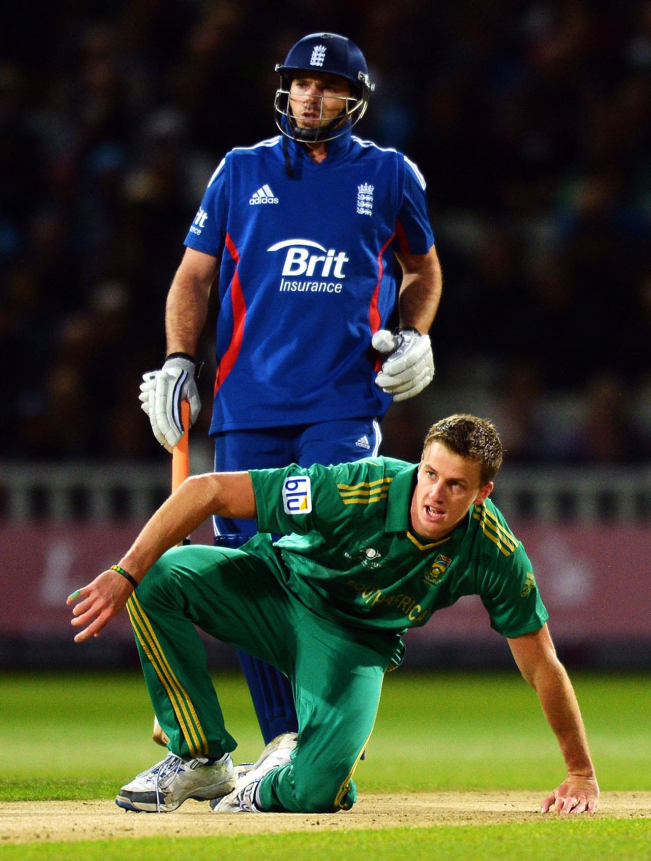 Morne Morkel had problems with his line in the opening over, England v South Africa, 3rd T20 international, Edgbaston, September 12, 2012